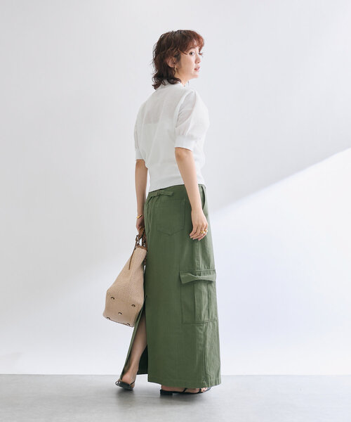 RIVE DROITE（リヴドロワ）の「【抜け感】セミシアーZIPポロニット（パーカー・レディース・ブラック/グレー/オフホワイト・FREE）」の18枚目の写真