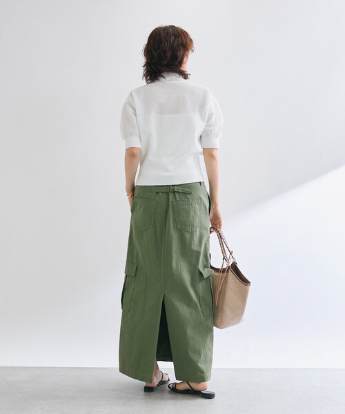 RIVE DROITE（リヴドロワ）の「【抜け感】セミシアーZIPポロニット（パーカー・レディース・ブラック/グレー/オフホワイト・FREE）」の19枚目の写真