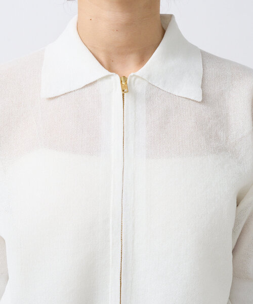 RIVE DROITE（リヴドロワ）の「【抜け感】セミシアーZIPポロニット（パーカー・レディース・ブラック/グレー/オフホワイト・FREE）」の15枚目の写真