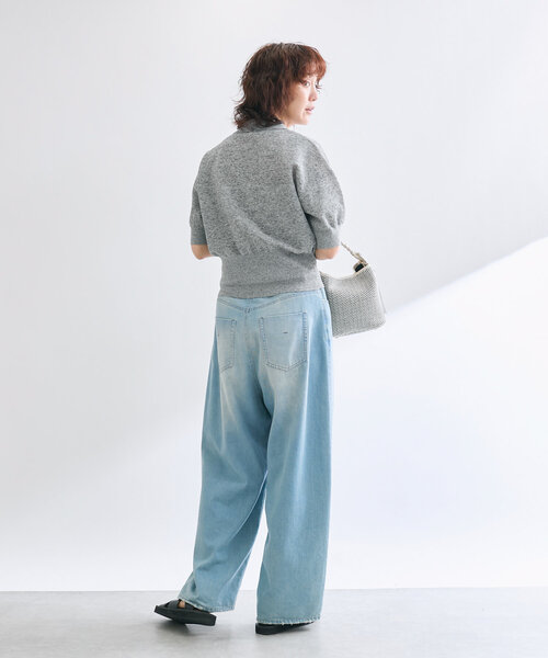 パーカー 「抜け感」セミシアーZIPポロニット レディース 抜け感】セミシアーZIPポロニット（パーカー）｜RIVE DROITE
