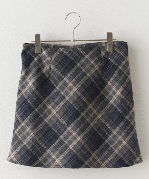 ROOPTOKYO（ループトウキョウ）の「チェック 台形ミニスカート（スカート・レディース・ブラウン/ネイビー・L/M）」の8枚目の写真
