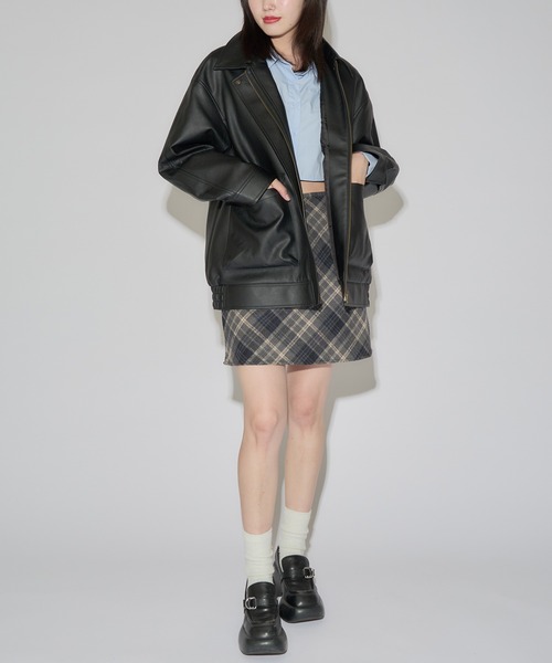 ROOPTOKYO（ループトウキョウ）の「チェック 台形ミニスカート（スカート・レディース・ブラウン/ネイビー・L/M）」の11枚目の写真