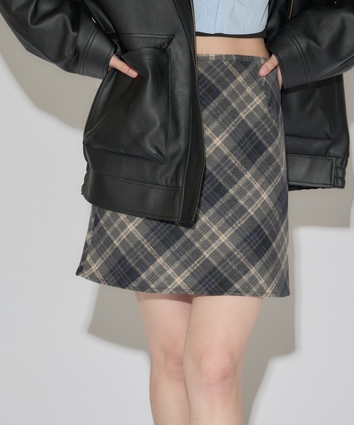 ROOPTOKYO（ループトウキョウ）の「チェック 台形ミニスカート（スカート・レディース・ブラウン/ネイビー・L/M）」の18枚目の写真