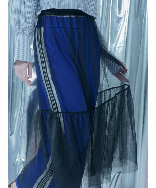 :ETHROF(イーサオブ)の「TULLE LAYERED SKIRT(スカート・レディース・ブラック・MEDIUM)」の4枚目の写真