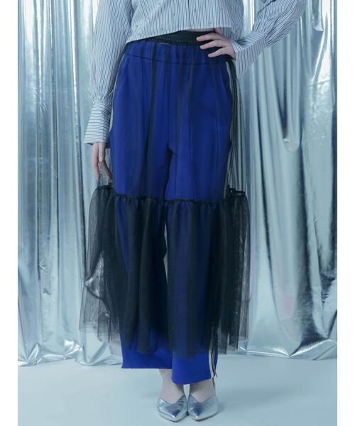 :ETHROF(イーサオブ)の「TULLE LAYERED SKIRT(スカート・レディース・ブラック・MEDIUM)」の6枚目の写真