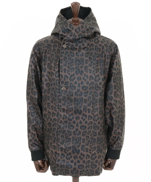 CAMBIO（カンビオ）の「mj10838- Leopard Synthetic Leather Poncho Like Jacket ポンチョ風ジャケット（その他アウター・メンズ・ブラウン/チャコール・S/M/L）」の18枚目の写真