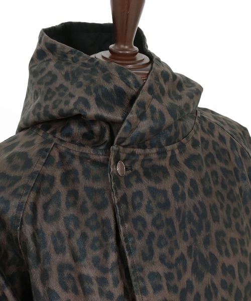 CAMBIO（カンビオ）の「mj10838- Leopard Synthetic Leather Poncho Like Jacket ポンチョ風ジャケット（その他アウター・メンズ・ブラウン/チャコール・S/M/L）」の20枚目の写真