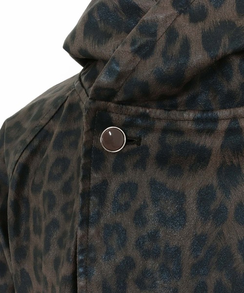 CAMBIO（カンビオ）の「mj10838- Leopard Synthetic Leather Poncho Like Jacket ポンチョ風ジャケット（その他アウター・メンズ・ブラウン/チャコール・S/M/L）」の21枚目の写真