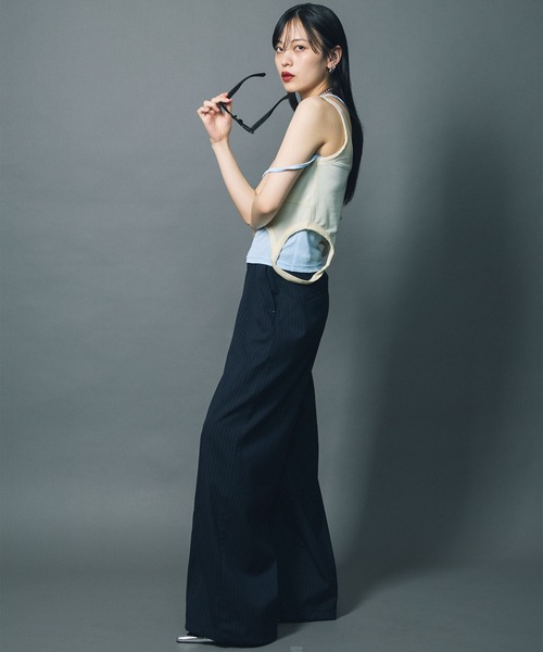 led.tokyo(レッドトウキョウ)の「【led.tokyo】JOGGER SLACKS/ジョガースラックス(スラックス・レディース・ネイビー/ブラック/グレー・1/2)」の16枚目の写真