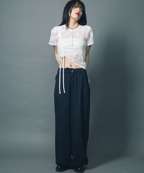 led.tokyo(レッドトウキョウ)の「【led.tokyo】JOGGER SLACKS/ジョガースラックス(スラックス・レディース・ネイビー/ブラック/グレー・1/2)」の17枚目の写真