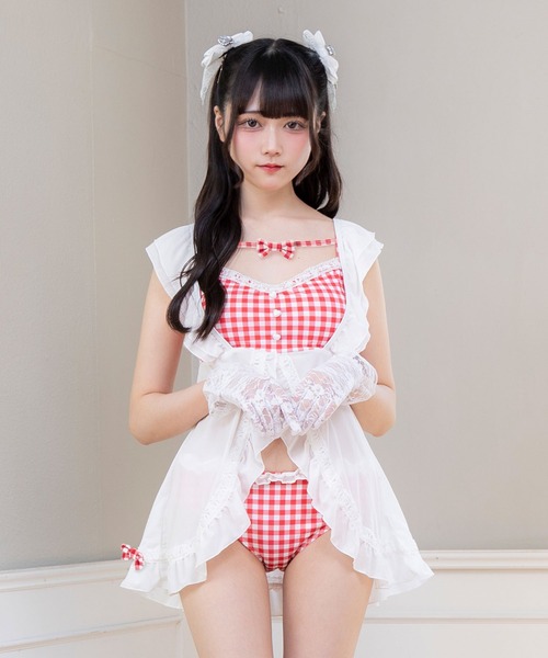 DearMyLove（ディアマイラブ）の「デコルテリボンベビードール水着