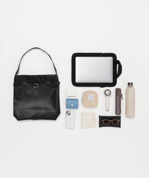 LAKOLE（ラコレ）の「ベルトデザインワンハンドルトートバッグ / 499915（ショルダーバッグ・レディース・ブラウン/オフホワイト/ブラック・FREE）」の22枚目の写真