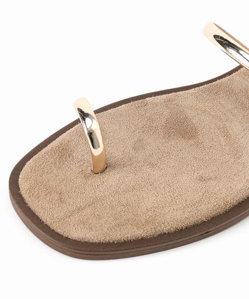 IENA(イエナ)の「《追加》NICOLAS LAINAS/ニコラスライナス フラットサンダル(サンダル・レディース・カーキ/ブラック/ブラウン・39/38/37/36)」の4枚目の写真