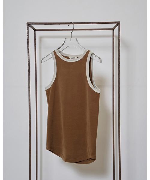 TODAYFUL（トゥデイフル）の「Peachbrush Cotton Tanktop（タンクトップ・レディース・ネイビー/キャメル・FREE）」の15枚目の写真