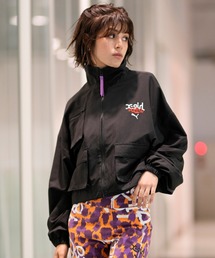 X-girl ショート丈 アウター 美品 エックスガール レーシングジャケット 刺繍ロゴ ショート丈