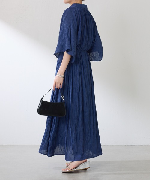 【✨ほぼ新品✨】GALLARDAGALANTE NAVY ◎オーバーワンピース セール】ワッシャーシアーワンピース（ワンピース）｜COLLAGE