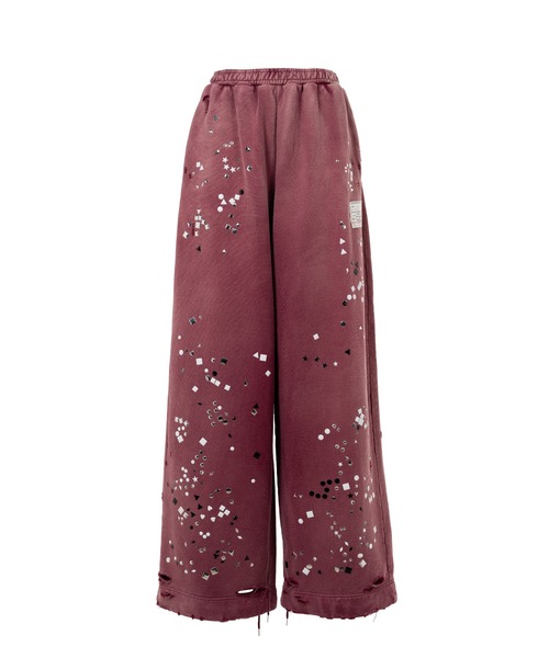 Maison MIHARA YASUHIRO（メゾンミハラヤスヒロ）の「Sun Faded Like Embellished Pants（スラックス・レディース・ブラック/グリーン/ボルドー・38/36/40）」の3枚目の写真