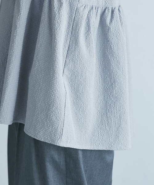 ROPE' PICNIC(ロペピクニック)の「バルーンペプラムブラウス(シャツ/ブラウス・レディース・ブラック/ダークブラウン/サックスブルー/キナリ・38/40)」の15枚目の写真