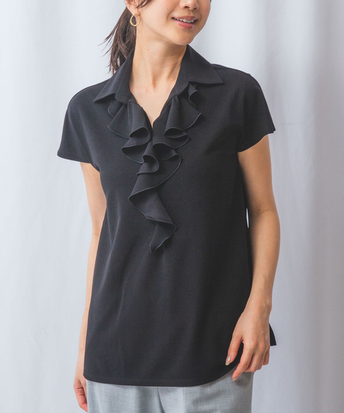 ナラカミーチェ（NARACAMICIE）/【NARACAMICIE】NEROフリルチュニックカットソー NARACAMICIE】NEROフリルチュニックカットソー（Tシャツ/カットソー