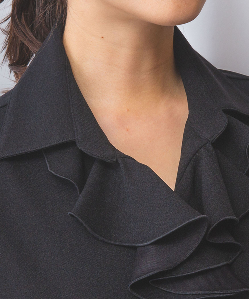 NARACAMICIE】NEROフリルチュニックカットソー（Tシャツ/カットソー