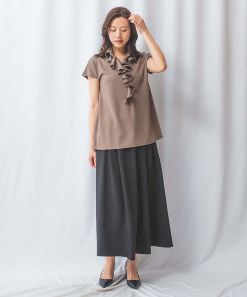 NARACAMICIE(ナラカミーチェ)の「【NARACAMICIE】NEROフリルチュニックカットソー(Tシャツ/カットソー・レディース・グリーン/ブラック・XL/M)」の21枚目の写真