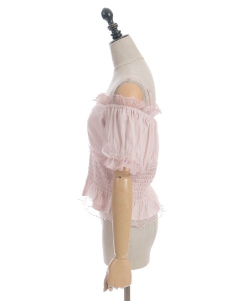 axes femme POETIQUE（アクシーズファムポエティック）の「チュールキャミトップス（シャツ/ブラウス・レディース・ホワイト/グリーン/ピンク・MEDIUM）」の17枚目の写真