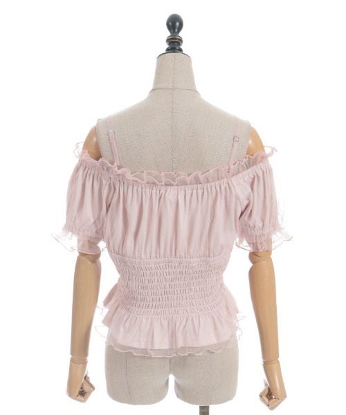 axes femme POETIQUE（アクシーズファムポエティック）の「チュールキャミトップス（シャツ/ブラウス・レディース・ホワイト/グリーン/ピンク・MEDIUM）」の18枚目の写真