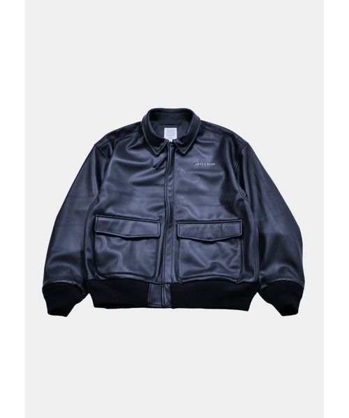 APPLEBUM(アップルバム)の「A-2 Leather Jacket(ブルゾン・メンズ・ブラック・X-LARGE/LARGE/MEDIUM)」の3枚目の写真