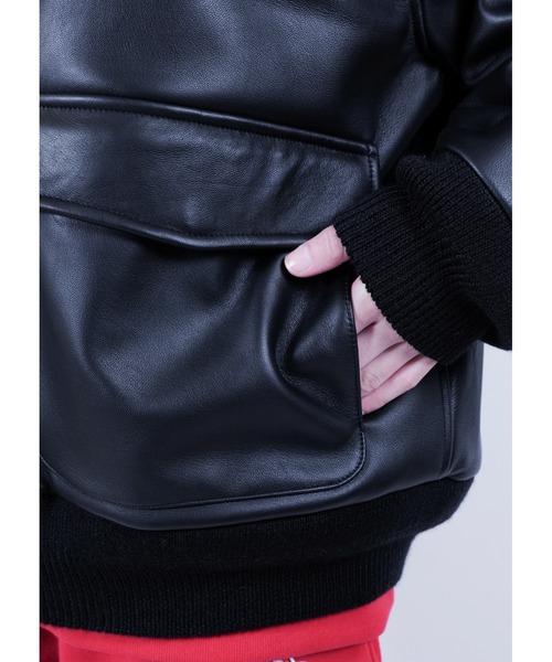 APPLEBUM(アップルバム)の「A-2 Leather Jacket(ブルゾン・メンズ・ブラック・X-LARGE/LARGE/MEDIUM)」の6枚目の写真