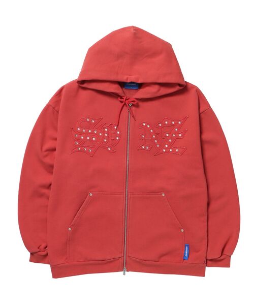 SEQUENZ（シークエンズ）】APPLIQUE STONE FADE ZIP P/K / ライン