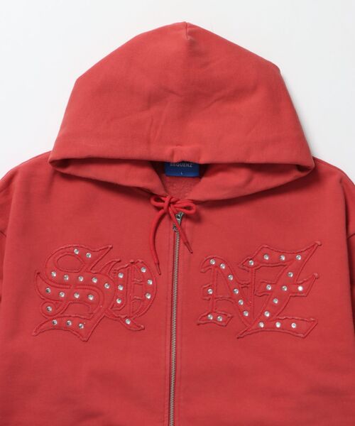 SEQUENZ（シークエンズ）】APPLIQUE STONE FADE ZIP P/K / ライン