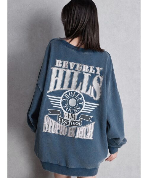 GYDA（ジェイダ）の「BEVERLY HILLSドルマンスウェットトップス（スウェット・レディース・ネイビー/レッド/キャメル/オフホワイト/グレー/ピンク・FREE）」の12枚目の写真