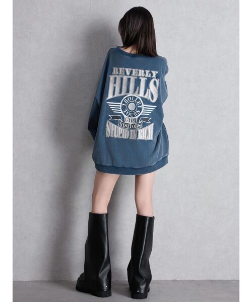 GYDA（ジェイダ）の「BEVERLY HILLSドルマンスウェットトップス（スウェット・レディース・ネイビー/レッド/キャメル/オフホワイト/グレー/ピンク・FREE）」の14枚目の写真