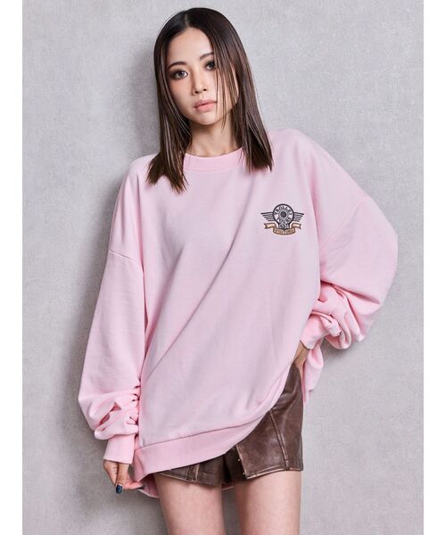 GYDA（ジェイダ）の「BEVERLY HILLSドルマンスウェットトップス（スウェット・レディース・ネイビー/レッド/キャメル/オフホワイト/グレー/ピンク・FREE）」の15枚目の写真