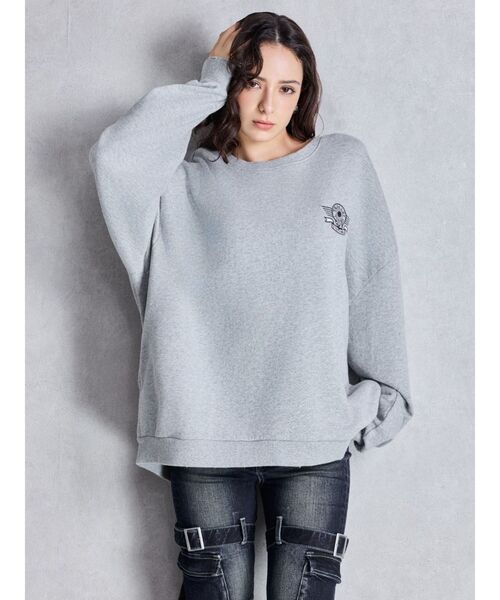 GYDA（ジェイダ）の「BEVERLY HILLSドルマンスウェットトップス（スウェット・レディース・ネイビー/レッド/キャメル/オフホワイト/グレー/ピンク・FREE）」の13枚目の写真