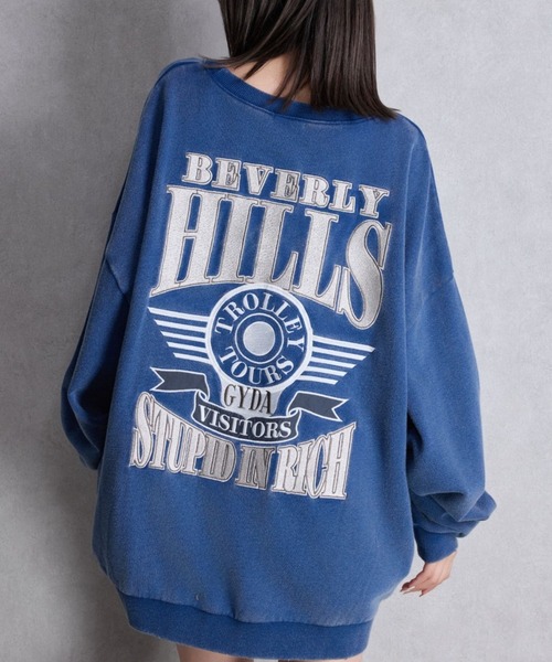 トレーナー スウェット BEVERLY HILLS ドルマンスウェットトップス レディース メンズ BEVERLY HILLS ドルマンスウェットトップス（スウェット）｜GYDA