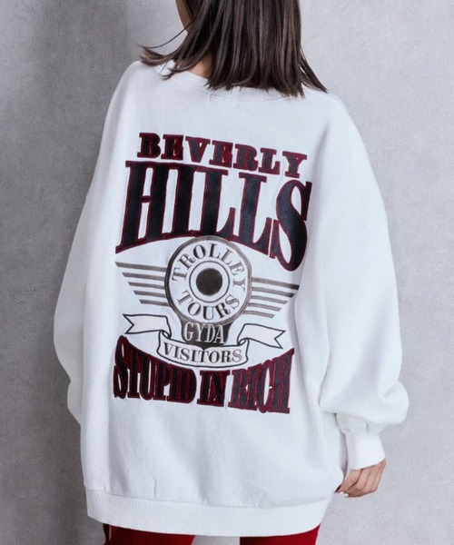 トレーナー スウェット BEVERLY HILLS ドルマンスウェットトップス レディース メンズ BEVERLY HILLS ドルマンスウェットトップス（スウェット）｜GYDA