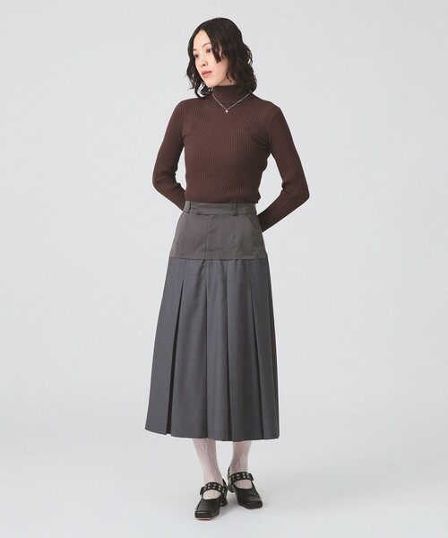 Ray BEAMS（レイビームス）の「14ゲージ リブ タートル ネック ニット [手洗い可]（ニット/セーター・レディース・レッド/ダークブラウン/ブルー/イエロー/ブラック/オフホワイト・ONE SIZE）」の16枚目の写真