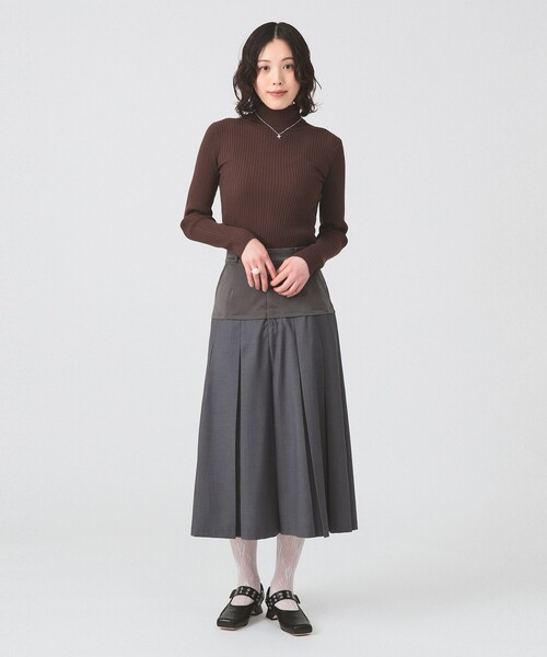 Ray BEAMS（レイビームス）の「14ゲージ リブ タートル ネック ニット [手洗い可]（ニット/セーター・レディース・レッド/ダークブラウン/ブルー/イエロー/ブラック/オフホワイト・ONE SIZE）」の17枚目の写真