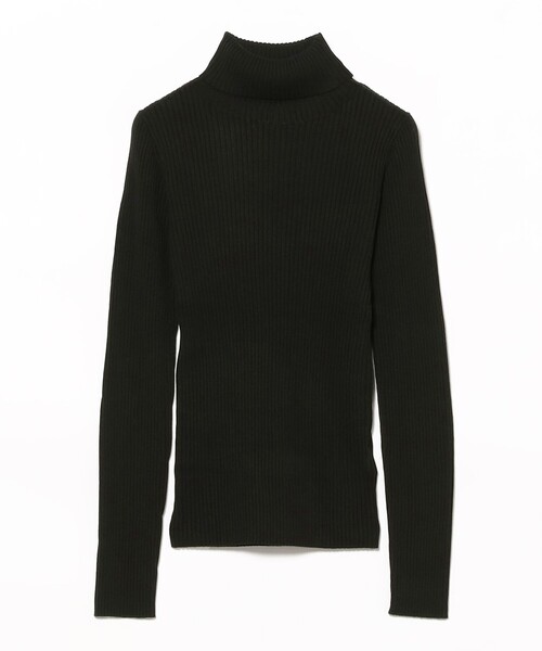 セール】14ゲージ リブ タートル ネック ニット [手洗い可]（ニット