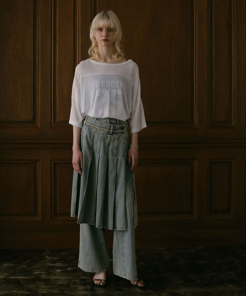BAYFLOW(ベイフロー)の「【EF(エフ)】グラフィックプリントシアービッグT(WOMEN)(Tシャツ/カットソー・レディース・チャコール/オフホワイト・FREE)」の18枚目の写真