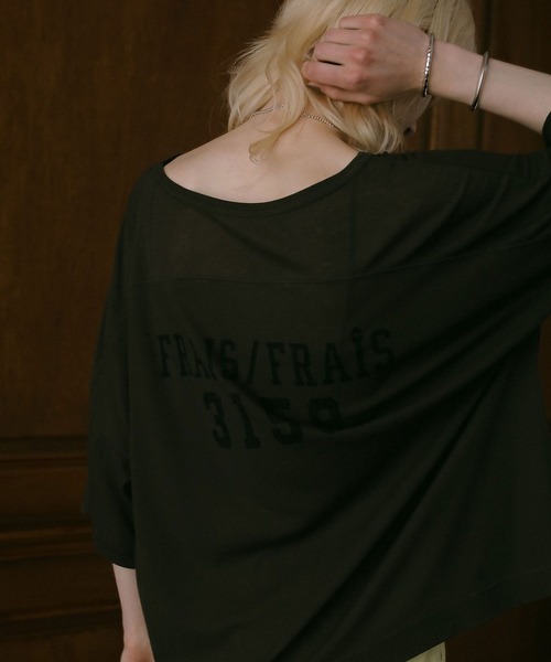 BAYFLOW(ベイフロー)の「【EF(エフ)】グラフィックプリントシアービッグT(WOMEN)(Tシャツ/カットソー・レディース・チャコール/オフホワイト・FREE)」の16枚目の写真