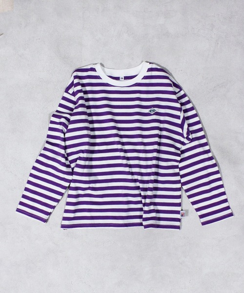 MARKEY'S（マーキーズ）の「【LSP WOW!】マイニチワッペンボーダーロンTee（Tシャツ/カットソー・キッズ・グリーン系その他/ネイビー/モスグリーン/レッド系その他/ベージュ系その他/パープル系その他/ブラック系その他/グレー系その他/ピンク系その他/ブラウン系その他・140/130/120/110/100/90/80）」の8枚目の写真