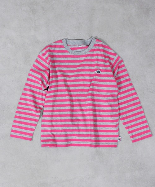 MARKEY'S（マーキーズ）の「【LSP WOW!】マイニチワッペンボーダーロンTee（Tシャツ/カットソー・キッズ・グリーン系その他/ネイビー/モスグリーン/レッド系その他/ベージュ系その他/パープル系その他/ブラック系その他/グレー系その他/ピンク系その他/ブラウン系その他・140/130/120/110/100/90/80）」の9枚目の写真