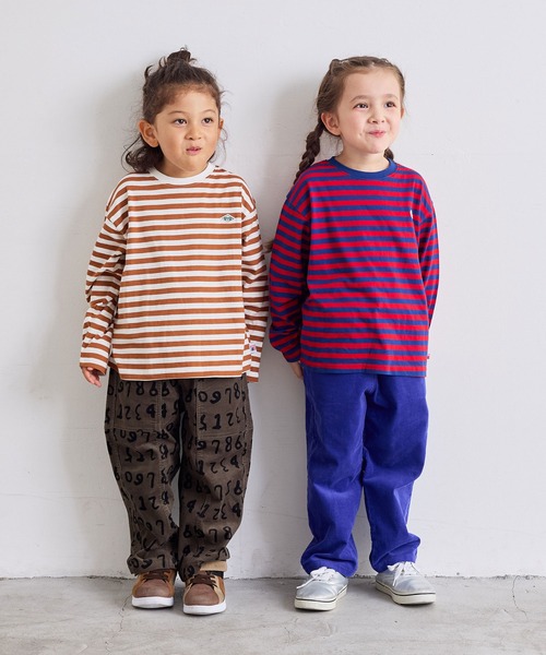 MARKEY'S（マーキーズ）の「【LSP WOW!】マイニチワッペンボーダーロンTee（Tシャツ/カットソー・キッズ・グリーン系その他/ネイビー/モスグリーン/レッド系その他/ベージュ系その他/パープル系その他/ブラック系その他/グレー系その他/ピンク系その他/ブラウン系その他・140/130/120/110/100/90/80）」の14枚目の写真