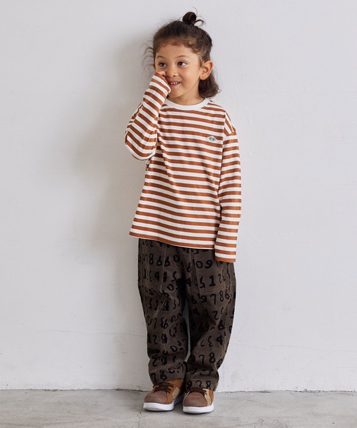 MARKEY'S（マーキーズ）の「【LSP WOW!】マイニチワッペンボーダーロンTee（Tシャツ/カットソー・キッズ・グリーン系その他/ネイビー/モスグリーン/レッド系その他/ベージュ系その他/パープル系その他/ブラック系その他/グレー系その他/ピンク系その他/ブラウン系その他・140/130/120/110/100/90/80）」の20枚目の写真