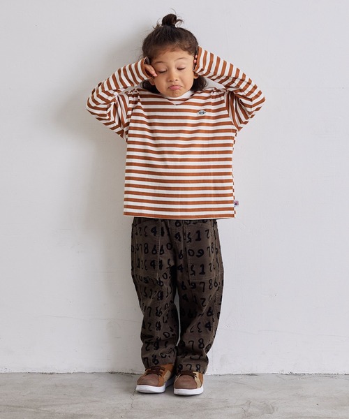 MARKEY'S（マーキーズ）の「【LSP WOW!】マイニチワッペンボーダーロンTee（Tシャツ/カットソー・キッズ・グリーン系その他/ネイビー/モスグリーン/レッド系その他/ベージュ系その他/パープル系その他/ブラック系その他/グレー系その他/ピンク系その他/ブラウン系その他・140/130/120/110/100/90/80）」の21枚目の写真