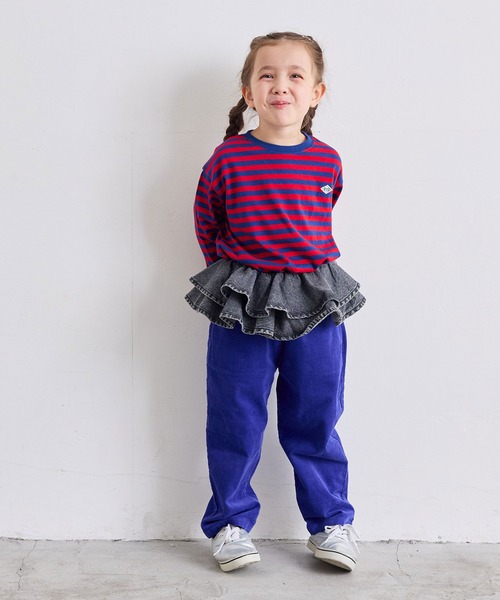 MARKEY'S（マーキーズ）の「【LSP WOW!】マイニチワッペンボーダーロンTee（Tシャツ/カットソー・キッズ・グリーン系その他/ネイビー/モスグリーン/レッド系その他/ベージュ系その他/パープル系その他/ブラック系その他/グレー系その他/ピンク系その他/ブラウン系その他・140/130/120/110/100/90/80）」の16枚目の写真