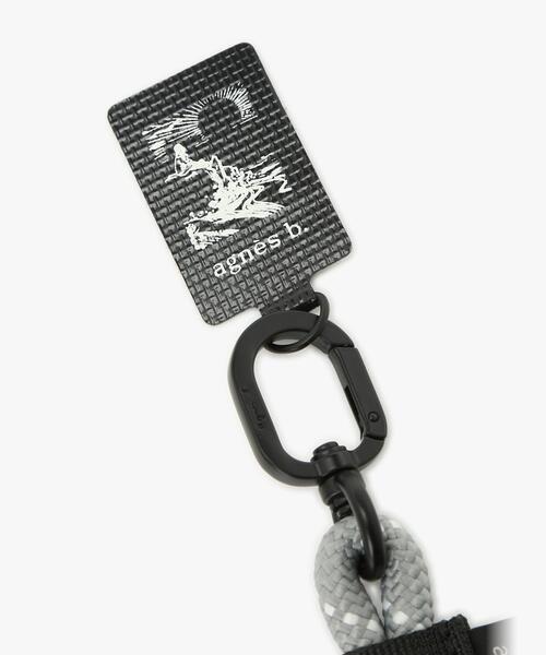 agnes b.(アニエスベー)の「ロング モバイルストラップ ”Trip” ZAH09-01(キーホルダー・メンズ・グレー・FREE)」の4枚目の写真