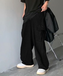 link lot（リンクロット）の「ウォッシュ加工 デニムワイドバレルレッグカーゴパンツ（カーゴパンツ・メンズ）」